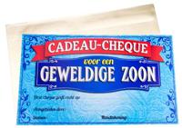 cadeaucheque Zoon 34,5 cm papier blauw/rood - thumbnail