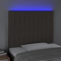 Hoofdbord LED 100x5x78/88 cm stof taupe - thumbnail