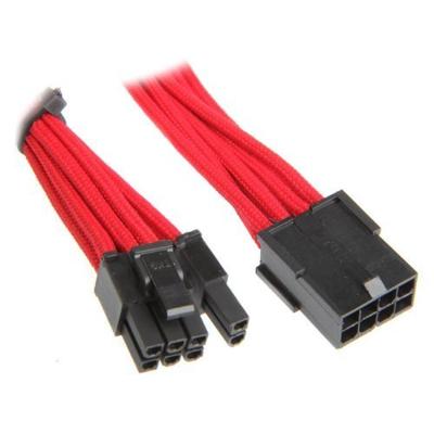 BITFENIX PCI-E (6+2 Pin) - PCI-E (6+2 Pin), 0,45 m 0,45 m - interne stroomkabel (0,45 m, 0,45 m, PCI-E (6+2 pin), PCI-E(6+2 Pin), stekker/bus, rood