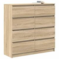 Dressoir 100x35x99 cm bewerkt hout sonoma eikenkleurig - thumbnail