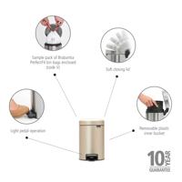 Brabantia pedaalemmer Newlcon 3 liter Metallic Gold - thumbnail