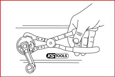 KS Tools 115.0994 Deurveertang, 8-45 mm