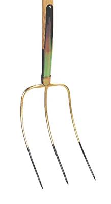Mestvork 3 tanden houten steel 130 cm en stift verbinding