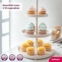 Cookinglife Etagère 3-Laags 25x35 cm Metaal/Wit - thumbnail