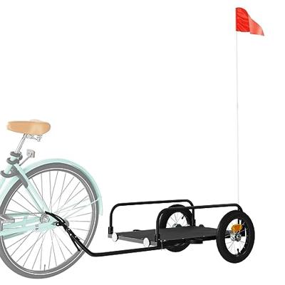 Fietstrailer 122x53x31 cm ijzer zwart