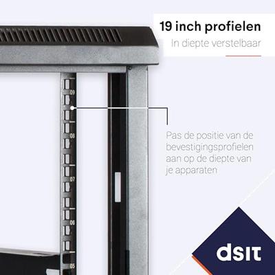 DSI 47U serverkast met glazen deur - DS6047 server rack