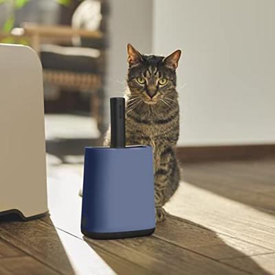 Rotho biala kattenbakschep + zakjes en houders horizon blauw