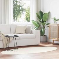 VidaXL Vloerkleden ovaal huarte crème 100 x 200 cm 100% polyester - thumbnail