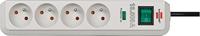 Brennenstuhl Eco-Line 13.500A stekkerdoos met overspanningsbeveiliging | 4-voudig | Lichtgrijs | 1,5m H05VV-F 3G1,5 | FR - 1153954314 - thumbnail