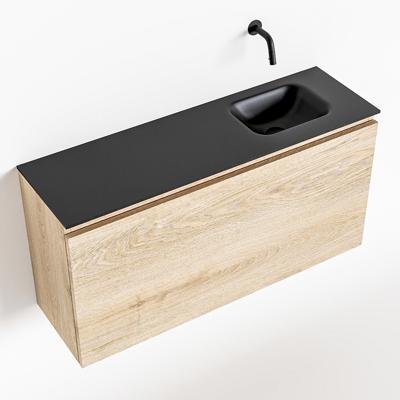 MONDIAZ OLAN 100cm toiletmeubel washed_oak. LEX wastafel urban rechts geen kraangat MONDIAZ OLAN 100cm toiletmeubel washed_oak. LEX wastafel urban rechts geen kraangat