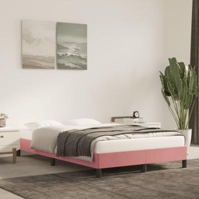 Bedframe fluweel roze 120x200 cm