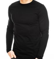 Heren shirt Lange mouw - 100% katoen - Aansluitend ondershirt mannen - thumbnail