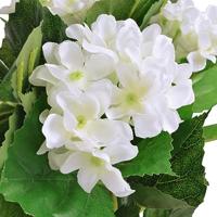 VidaXL Kunst hortensia plant met pot 60 cm wit - thumbnail