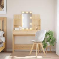 Kaptafel met LED-verlichting 96x40x142 cm sonoma eikenkleurig - thumbnail