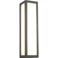 LED Tuinverlichting - Wandlamp Buitenlamp - Trion Ficco - 10W - Warm Wit 3000K - Rechthoek - Mat Antraciet - Aluminium - thumbnail