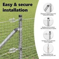 VidaXL Afrasteringspaal zilver 25 x 0,5 m (25 x 25 mm gaas) staal - thumbnail