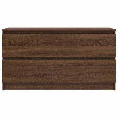 Tv-meubel 100x35x54 cm bewerkt hout bruin eikenkleur