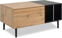 Salontafel - LONA - Rechthoekig - Artisan eiken / Zwart - 100 x 46,5 x 55 cm - thumbnail