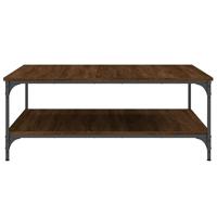 Salontafel 100x100x40 cm bewerkt hout bruineikenkleurig - thumbnail