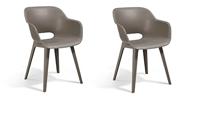 Tuinstoel Akola cappuccino set van 2 - thumbnail