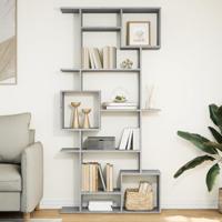 Boekenkast 92x29x188 cm bewerkt hout grijs sonoma eikenkleurig - thumbnail