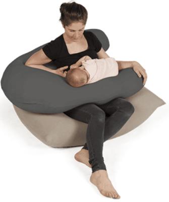 Terapy Uli voedingskussen - Donkergrijs | 100cm x 80cm x 30cm Terapy Uli voedingskussen - Donkergrijs | 100cm x 80cm x 30cm