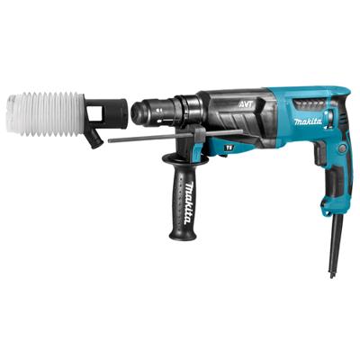 Makita HR2631FTJ Combihamer SDS-Plus 2,4J + snelwisselboorkop + stofafzuigset 800W in Mbox
