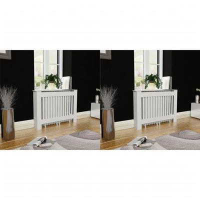 Radiatorombouw 2 st 112 cm MDF wit