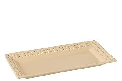 J-Line bord rechthoekig perzik 32 cm | 6 stuks