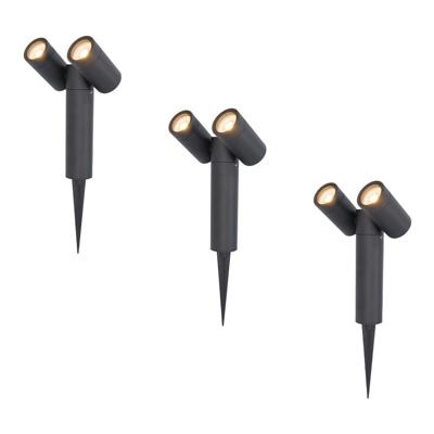 Set van 3 Pinero Dubbel LED prikspots - GU10 8 watt 345 lumen - Dimbaar - Kantelbaar - 2700K warm wit - IP65 Waterdicht - Zwart Set van 3 Pinero Dubbel LED prikspots - GU10 8 watt 345 lumen - Dimbaar - Kantelbaar - 2700K warm wit - IP65 Waterdicht - Zwart