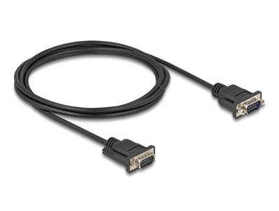 Delock Aansluitkabel Serieel [1x RS232-stekker - 1x RS232-stekker] 2 m Zwart