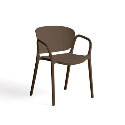 Kave Home Ania tuinstoel kunststof Donkerbruin Kave Home Ania tuinstoel kunststof Donkerbruin