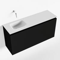 MONDIAZ OLAN 100cm toiletmeubel urban. LEX wastafel talc links geen kraangat - thumbnail