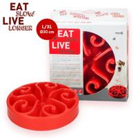 Holland Schaal Rallenta Pasti Eat Slow Live Longer-Rossa, rood, 30x25x15 cm - thumbnail