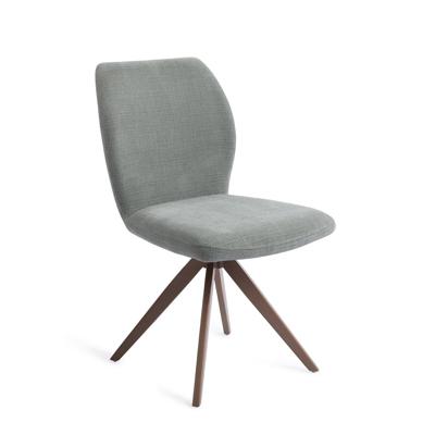 Jesper Home Draaibare Eetkamerstoel 'Ikata' Turn Brown, kleur Breezy Blue