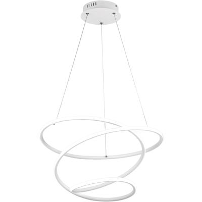 LED Hanglamp - Hangverlichting - Trion Bilona - 36W - Natuurlijk Wit 4000K - Dimbaar - Rond - Mat Wit - Aluminium