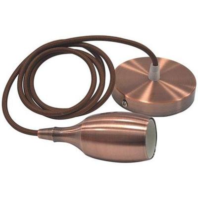 LED Hanglamp Industrieel Rond - Mat Koper Aluminium - E27 Fitting