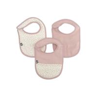 Verpakking van 3 slabbetjes - DOMIVA - 0-6 maanden - Katoenen gaas - Oudroze - thumbnail