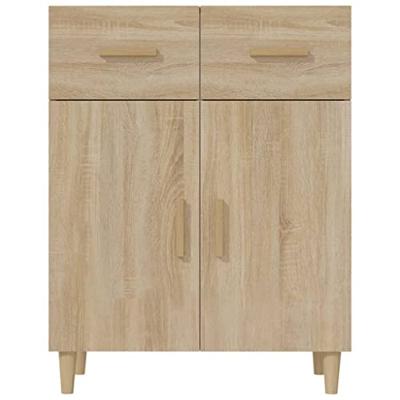 Dressoir 69,5x34x89 cm bewerkt hout sonoma eikenkleurig
