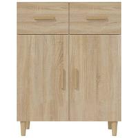 Dressoir 69,5x34x89 cm bewerkt hout sonoma eikenkleurig - thumbnail