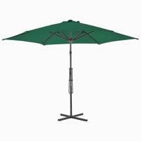 Tuinparasol met stalen paal 300 cm groen - thumbnail