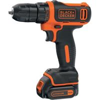 BLACK+DECKER BDCDD12 10.8V 1.5Ah Schroefboormachine | 1x 10.8V 1.5Ah accu + 200 mA lader - BDCDD12-QW - thumbnail