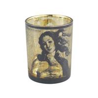 PTMD theelichthouder rido glas l zwart 12,5 cm | 6 stuks - thumbnail