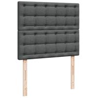 Boxspring met matras stof donkergrijs 120x190 cm - thumbnail