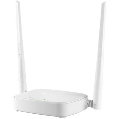 Tenda N301 WLAN-router voor aansluiting op de kabel-/DSL of glasvezelmodem (300 Mbit/s via WLAN, 3x LAN-poorten, WPS, voor 4K/HD Videostreaming & online games), wit