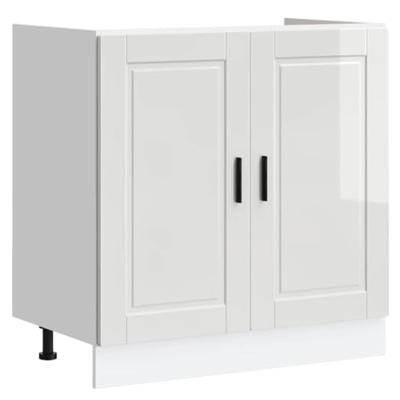 Spoelbakonderkast Porto 80x46x81,5cm bewerkt hout hoogglans wit Spoelbakonderkast Porto 80x46x81,5cm bewerkt hout hoogglans wit