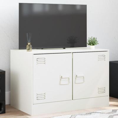 Tv-meubel 67x39x44 cm staal wit Tv-meubel 67x39x44 cm staal wit