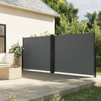 VidaXL Windscherm uittrekbaar 160x1200 cm antracietkleurig - thumbnail