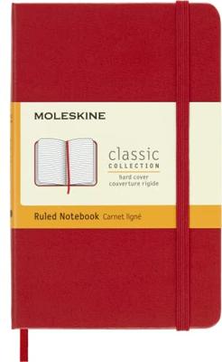 Notitieboek Moleskine pocket 90x140mm lijn hard cover rood