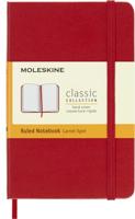 Notitieboek Moleskine pocket 90x140mm lijn hard cover rood - thumbnail